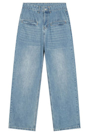 Front Pockets Baggy Jeans